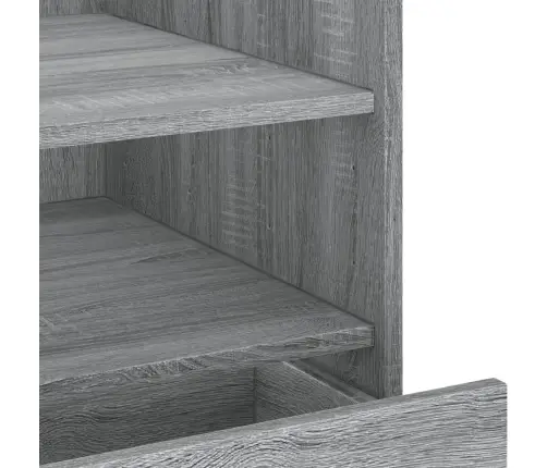 Naktsskapītis, Pelēka Ozolkoka, 45X50X50 Cm, Inženierijas Koks Vidaxl