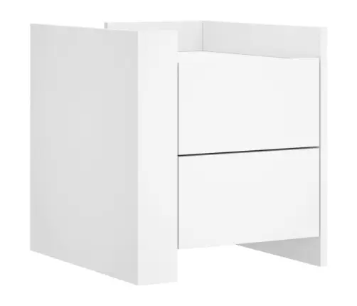 Naktsskapītis, Balts, 45X50X50 Cm, Inženierijas Koks Vidaxl