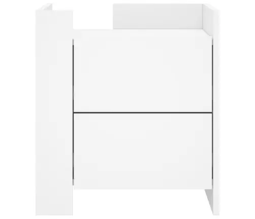 Naktsskapītis, Balts, 45X50X50 Cm, Inženierijas Koks Vidaxl