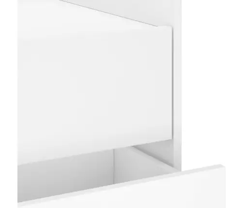 Naktsskapītis, Balts, 45X50X50 Cm, Inženierijas Koks Vidaxl