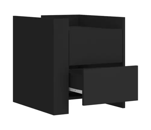 Naktsskapītis, Melns, 45X50X50 Cm, Inženierijas Koks Vidaxl