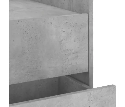 Naktsskapītis, Betona Pelēks, 45X50X50 Cm, Inženierijas Koks Vidaxl