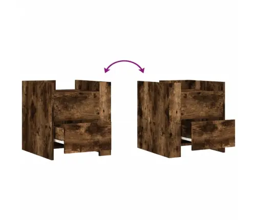 Öökapp, Suitsutatud Tamm, 45X50X50 cm Tehispuit