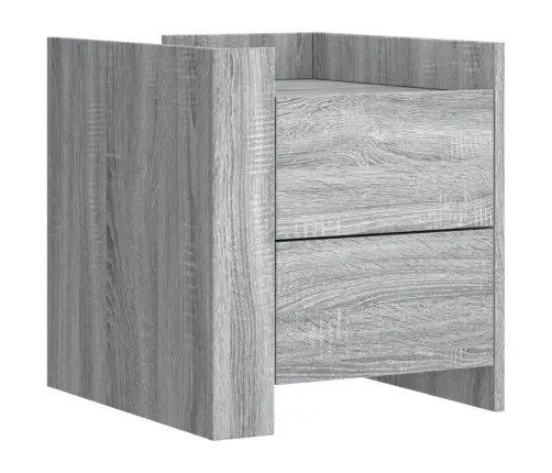 Naktsskapītis, Pelēka Ozolkoka, 45X50X50 Cm, Inženierijas Koks Vidaxl