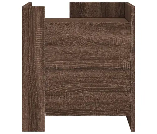 Naktinė Spintelė, Ruda Ąžuolo, 45X50X50cm Apdirbta Mediena