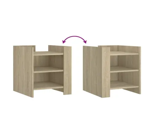 Naktinė Spintelė, Sonoma Ąžuolo, 45X50X50cm Apdirbta Mediena Naktinė Spintelė, Sonoma Ąžuolo, 45X50X50cm Apdirbta Mediena