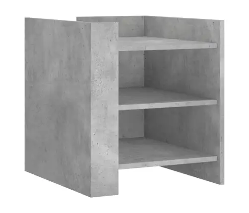 Naktsskapītis, Betona Pelēks, 45X50X50 Cm, Inženierijas Koks Vidaxl