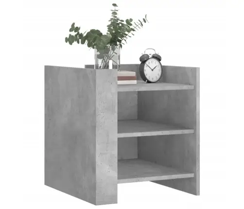 Naktsskapītis, Betona Pelēks, 45X50X50 Cm, Inženierijas Koks Vidaxl