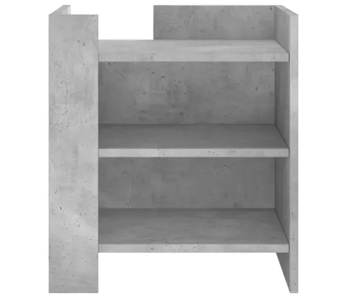 Naktsskapītis, Betona Pelēks, 45X50X50 Cm, Inženierijas Koks Vidaxl