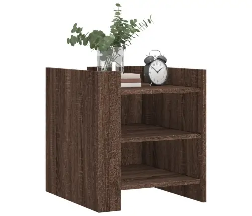 Naktsskapītis, Ozolkoka Krāsa, 45X50X50 Cm, Inženierijas Koks Vidaxl