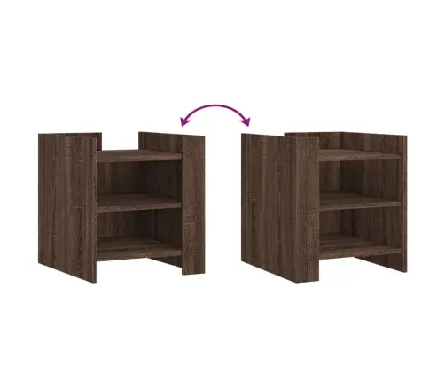 Naktsskapītis, Ozolkoka Krāsa, 45X50X50 Cm, Inženierijas Koks Vidaxl