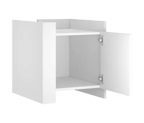 Öökapp, Valge, 45X50X50 cm Tehispuit