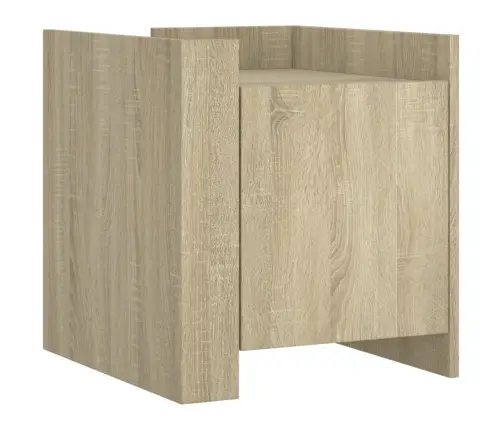 Naktsskapītis, Ozolkoka Krāsa, 45X50X50 Cm, Inženierijas Koks Vidaxl