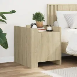 Naktsskapītis, Ozolkoka Krāsa, 45X50X50 Cm, Inženierijas Koks Vidaxl