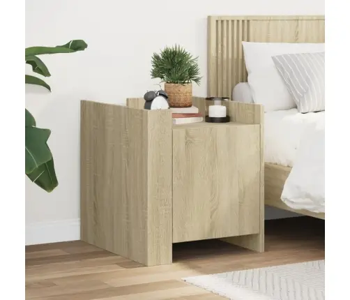 Naktsskapītis, Ozolkoka Krāsa, 45X50X50 Cm, Inženierijas Koks Vidaxl