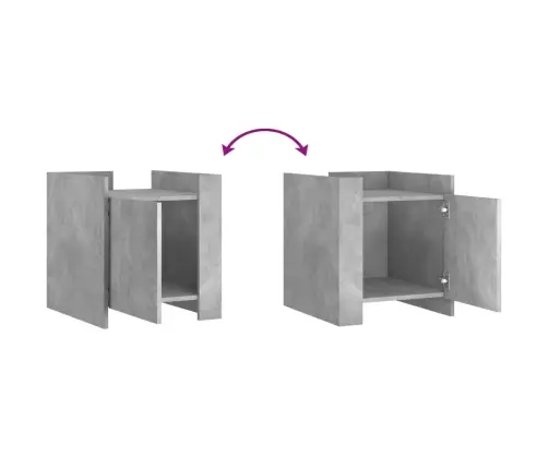 Öökapp, Betoonhall, 45X50X50 cm Tehispuit