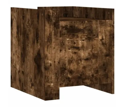 Naktinė Spintelė, Dūminio Ąžuolo, 45X50X50cm Apdirbta Mediena