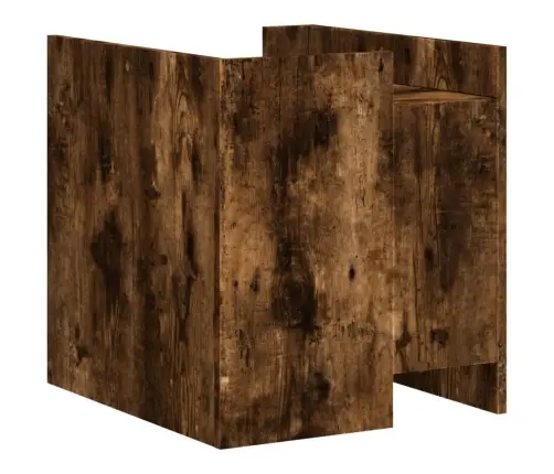 Naktinė Spintelė, Dūminio Ąžuolo, 45X50X50cm Apdirbta Mediena