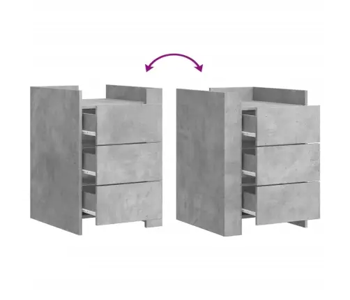 Naktsskapītis, Betona Pelēks, 45X50X65 Cm, Inženierijas Koks Vidaxl Naktsskapītis, Betona Pelēks, 45X50X65 Cm, Inženierijas Koks Vidaxl