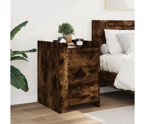 Naktsskapītis, Ozolkoka Krāsa, 45X50X65 Cm, Inženierijas Koks Vidaxl