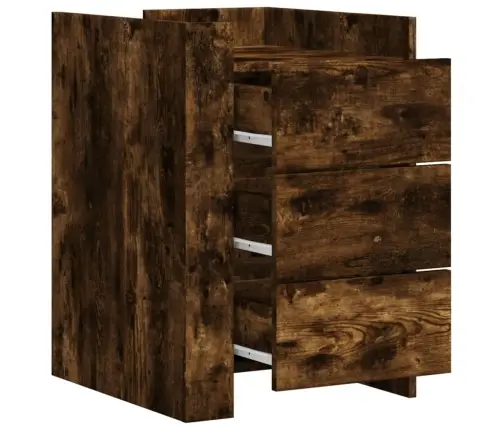 Naktsskapītis, Ozolkoka Krāsa, 45X50X65 Cm, Inženierijas Koks Vidaxl