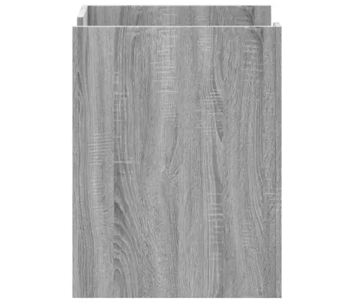 Naktsskapītis, Pelēka Ozolkoka, 45X50X65 Cm, Inženierijas Koks Vidaxl