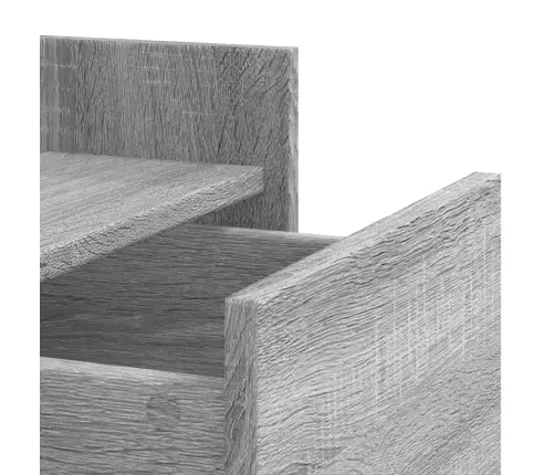 Naktsskapītis, Pelēka Ozolkoka, 45X50X65 Cm, Inženierijas Koks Vidaxl