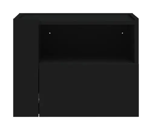 Sienas Naktsskapītis, Melns, 45X30X35 Cm Vidaxl