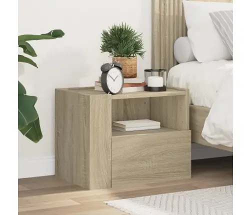 Sieninė Naktinė Spintelė, Sonoma Ąžuolo Spalvos, 45X30X35Cm