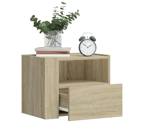 Sienas Naktsskapīši, 2 Gab., Ozolkoka Krāsa, 45X30X35 Cm Vidaxl