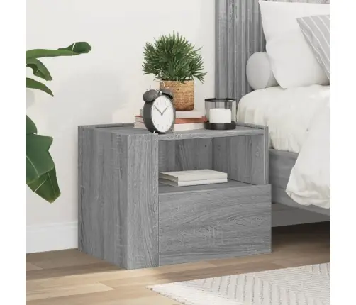 Sienas Naktsskapītis, Pelēka Ozolkoka Krāsa, 45X30X35 Cm Vidaxl