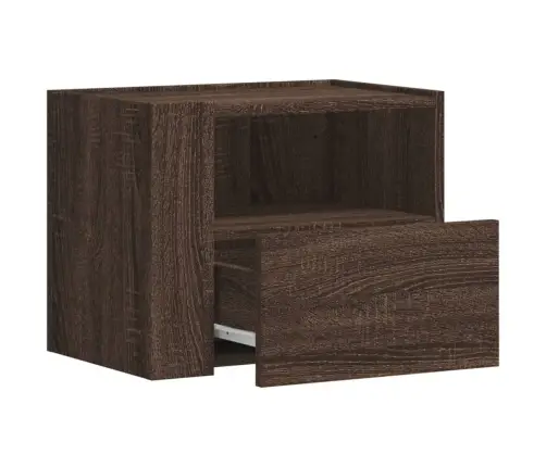 Seinale Kinnitatavad Öökapid 2 Tk, Pruun Tamm, 45X30X35 Cm