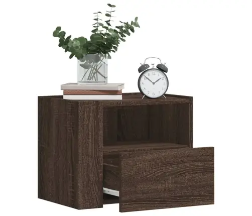 Seinale Kinnitatavad Öökapid 2 Tk, Pruun Tamm, 45X30X35 Cm