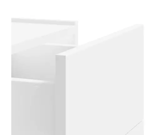 Sieninė Naktinė Spintelė, Baltos Spalvos, 45X30X35Cm