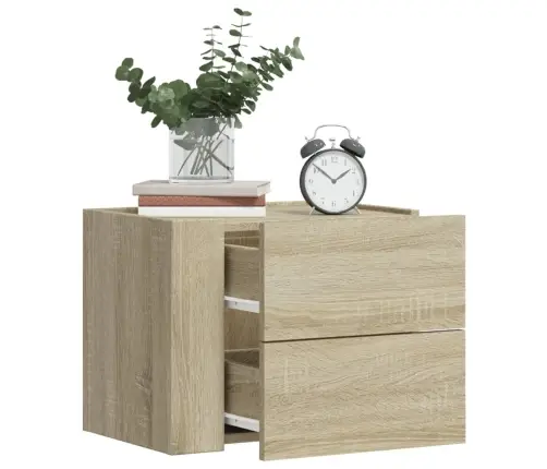 Sienas Naktsskapīši, 2 Gab., Ozolkoka Krāsa, 45X30X35 Cm Vidaxl Sienas Naktsskapīši, 2 Gab., Ozolkoka Krāsa, 45X30X35 Cm Vidaxl