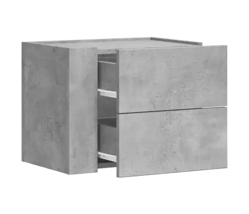 Sienas Naktsskapīši, 2 Gab., Betona Pelēki, 45X30X35 Cm Vidaxl