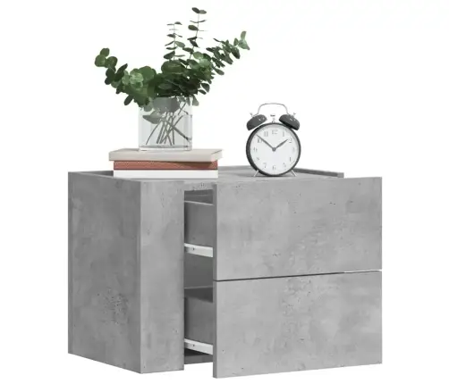 Sienas Naktsskapīši, 2 Gab., Betona Pelēki, 45X30X35 Cm Vidaxl