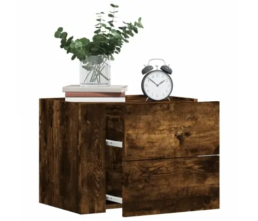 Sienas Naktsskapītis, Ozolkoka Krāsa, 45X30X35 Cm Vidaxl