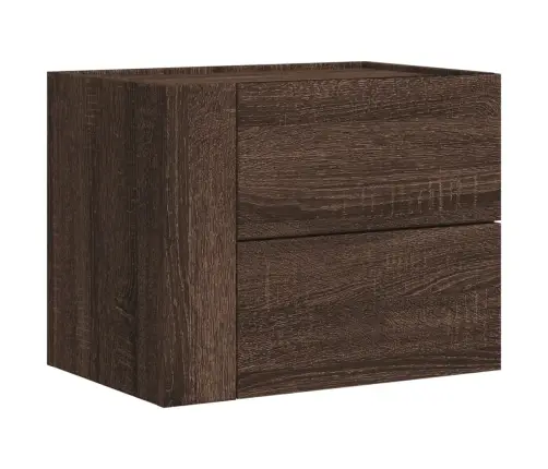 Seinale Kinnitatav Öökapp, Pruun Tamm, 45X30X35 Cm