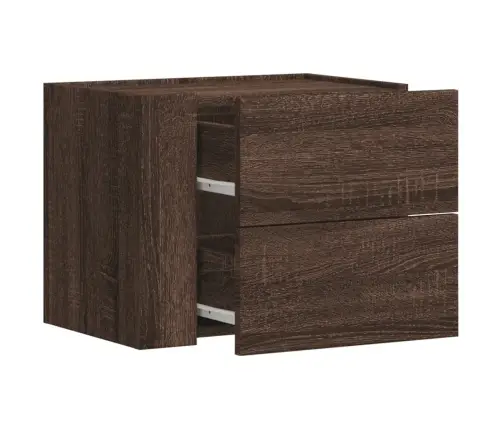 Seinale Kinnitatav Öökapp, Pruun Tamm, 45X30X35 Cm