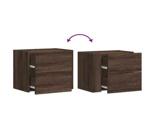 Seinale Kinnitatav Öökapp, Pruun Tamm, 45X30X35 Cm