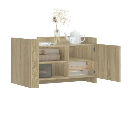 Kafijas Galdiņš, Ozola Krāsa, 80X50X50 Cm, Inženierijas Koks Vidaxl