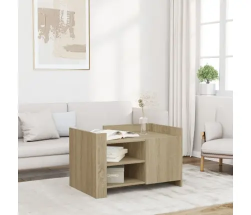 Kafijas Galdiņš, Ozola Krāsa, 80X50X50 Cm, Inženierijas Koks Vidaxl