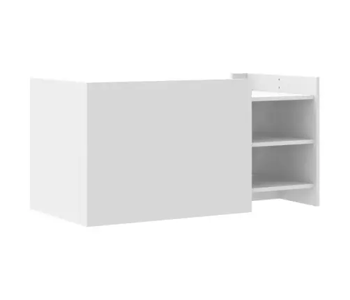 Kavos Staliukas, Baltos Spalvos, 100X50X50cm Apdirbta Mediena