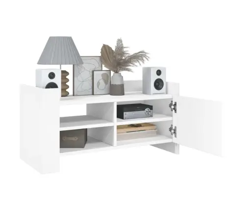 Televizoriaus Spintelė, Balta, 80X35X40cm Apdirbta Mediena