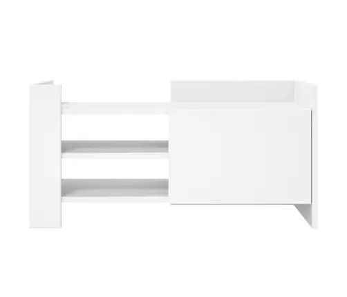 Televizoriaus Spintelė, Balta, 80X35X40cm Apdirbta Mediena