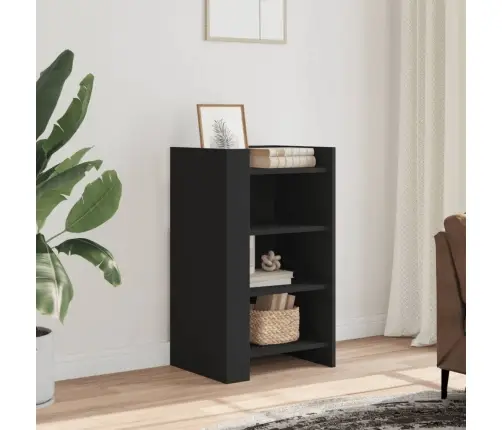 Kumode, Melns, 45X35X75 Cm, Inženierijas Koks, Melns Vidaxl