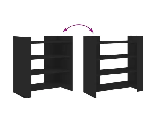 Šoninė Spintelė, Juoda, 73,5X35X75cm Apdirbta Mediena