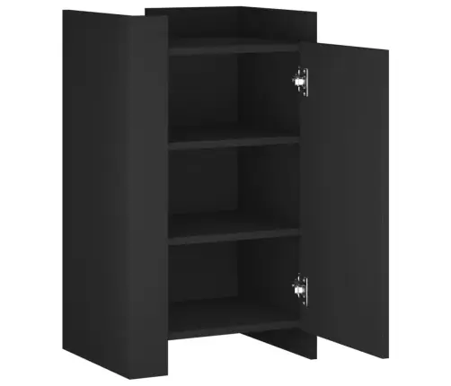 Šoninė Spintelė, Juodos Spalvos, 45X35X75cm Apdirbta Mediena