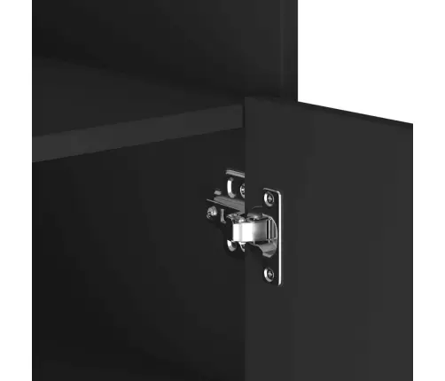 Šoninė Spintelė, Juodos Spalvos, 45X35X75cm Apdirbta Mediena